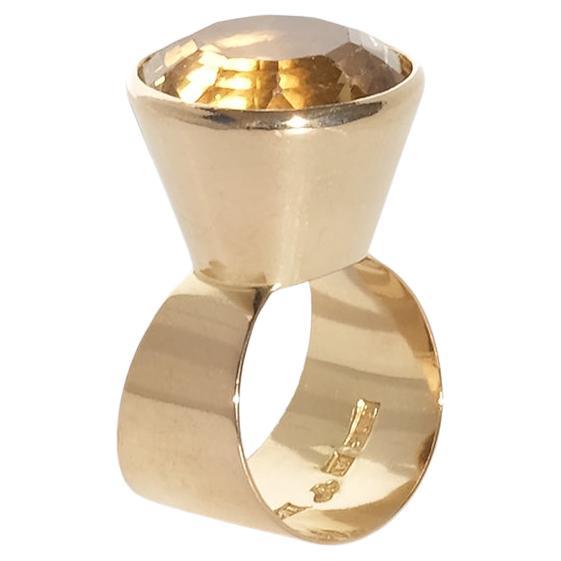 Vintage 18K Gold and Citrine  Made 1965 For Sale