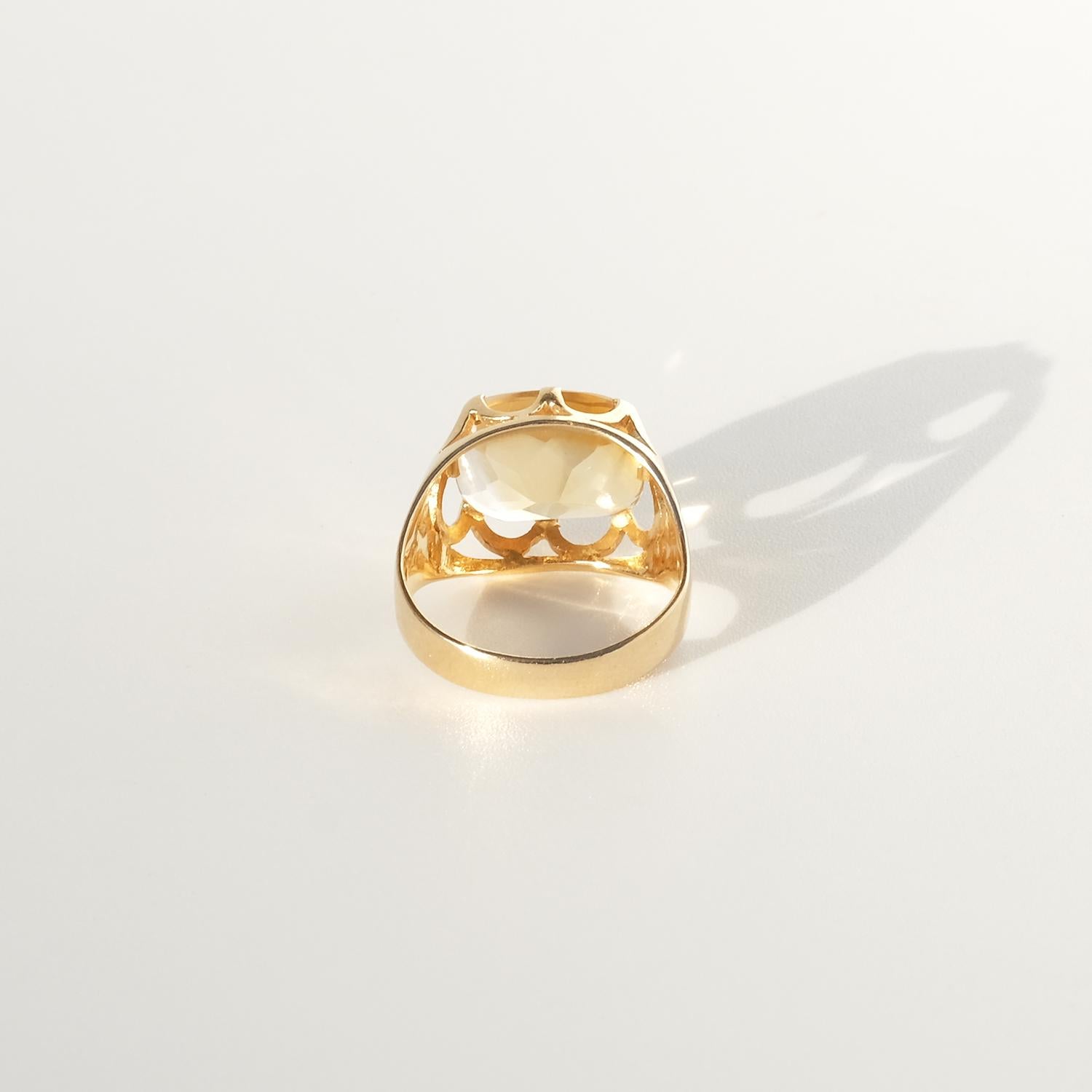 Ring aus 18K Gold und Citrin von Ateljé Stigbert aus dem Jahr 1964 im Zustand „Gut“ im Angebot in Stockholm, SE