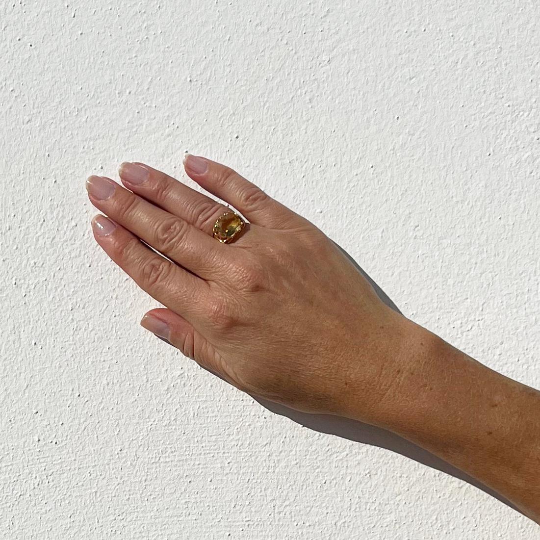 Ring aus 18K Gold und Citrin von Ateljé Stigbert aus dem Jahr 1964 im Angebot 3