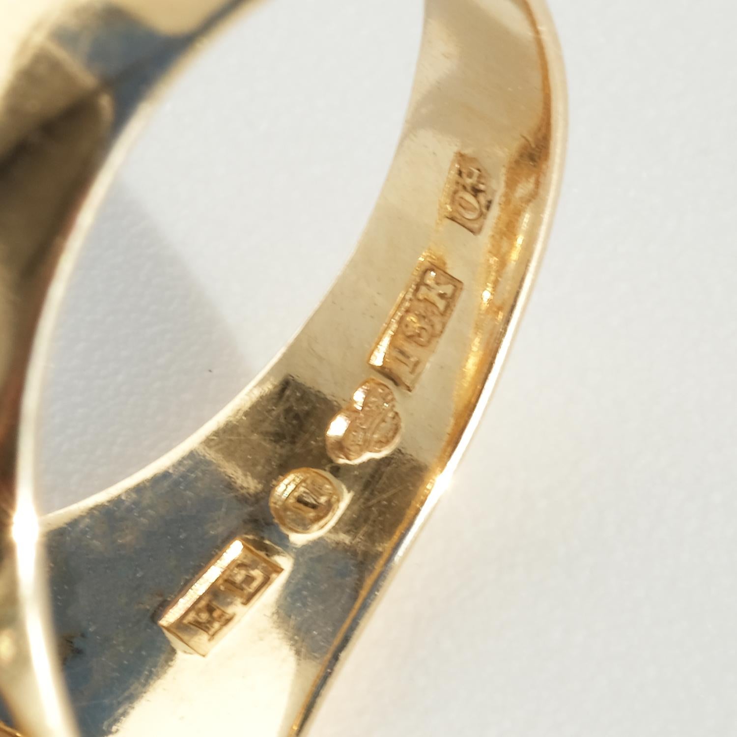 Ring aus 18K Gold und Citrin von Ateljé Stigbert aus dem Jahr 1964 im Angebot 4