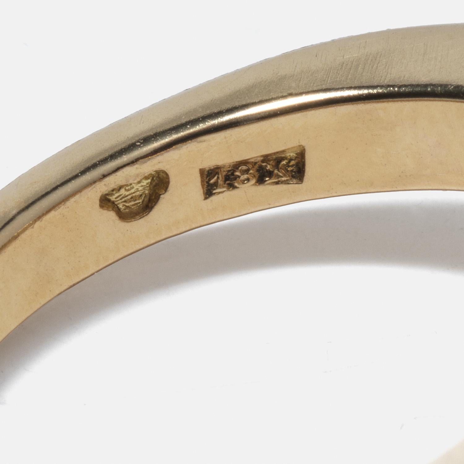 Vintage-Ring aus 18 Karat Gold und Citrin, hergestellt im Jahr 1972 im Angebot 6