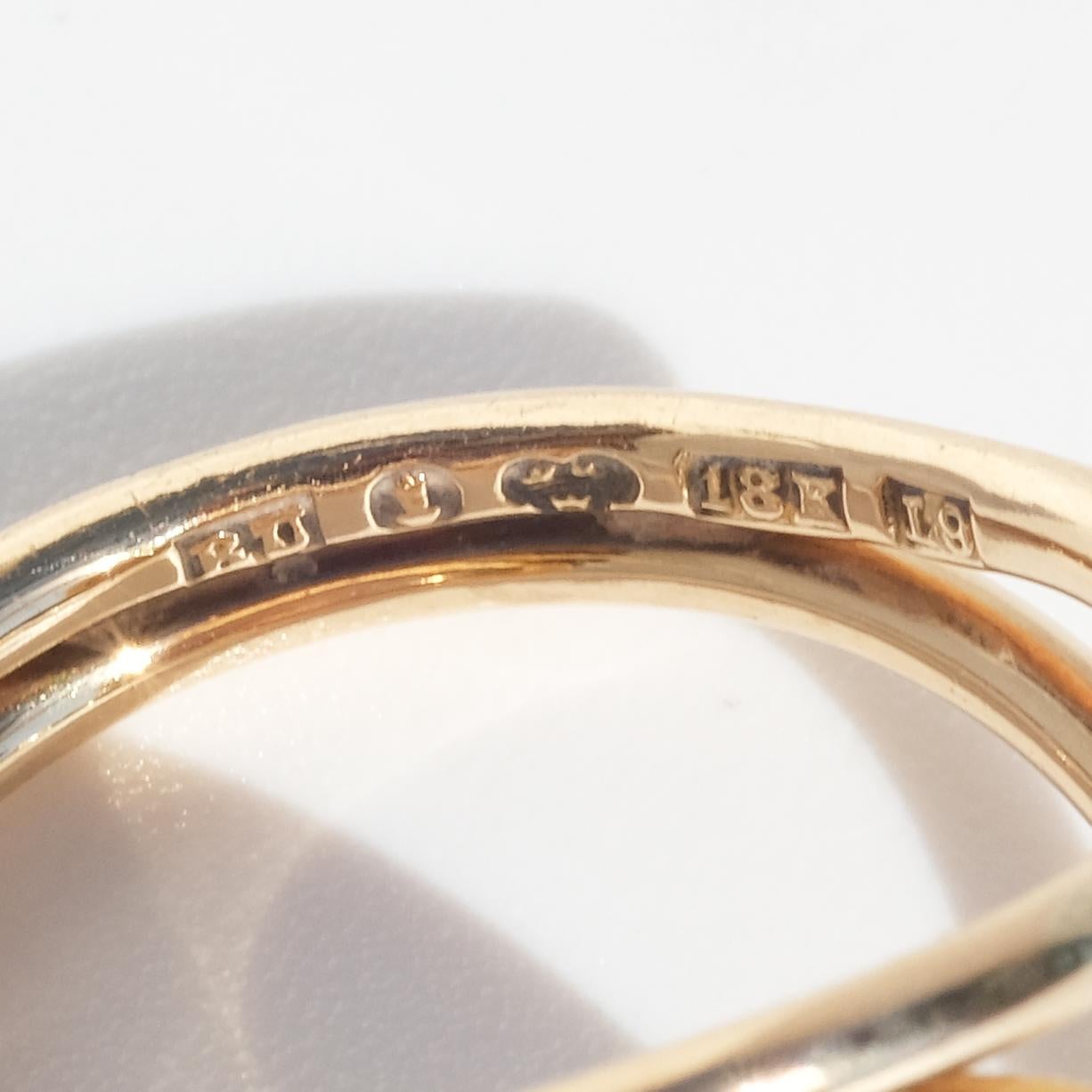 Vintage-Ring aus 18 Karat Gold und rosa Turmalin des schwedischen Meisters Rey Urban, Jahr 1961 im Angebot 1