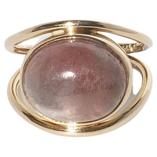 Vintage 18k Gold and Pink Tourmaline Ring by Swedish Master Rey Urban Year 1961 For Sale