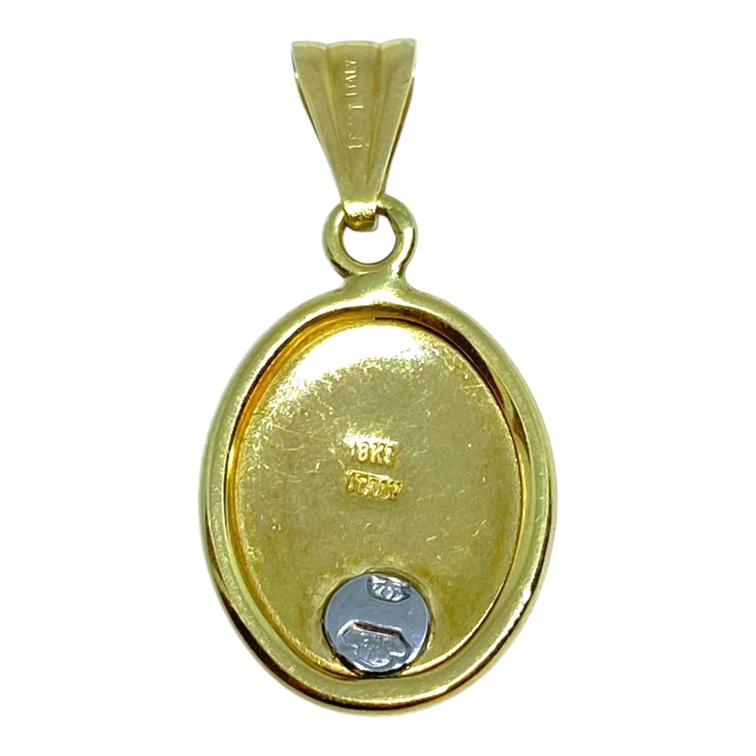 Vintage 18K Gold and Platinum Cameo Pendant im Angebot 2