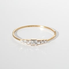 Bracciale vintage in oro 18 carati e cristallo di rocca di Heribert Engelbert del 1948