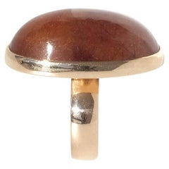 Vintage-Ring aus 18 Karat Gold und Rutile-Quarz, hergestellt 1959