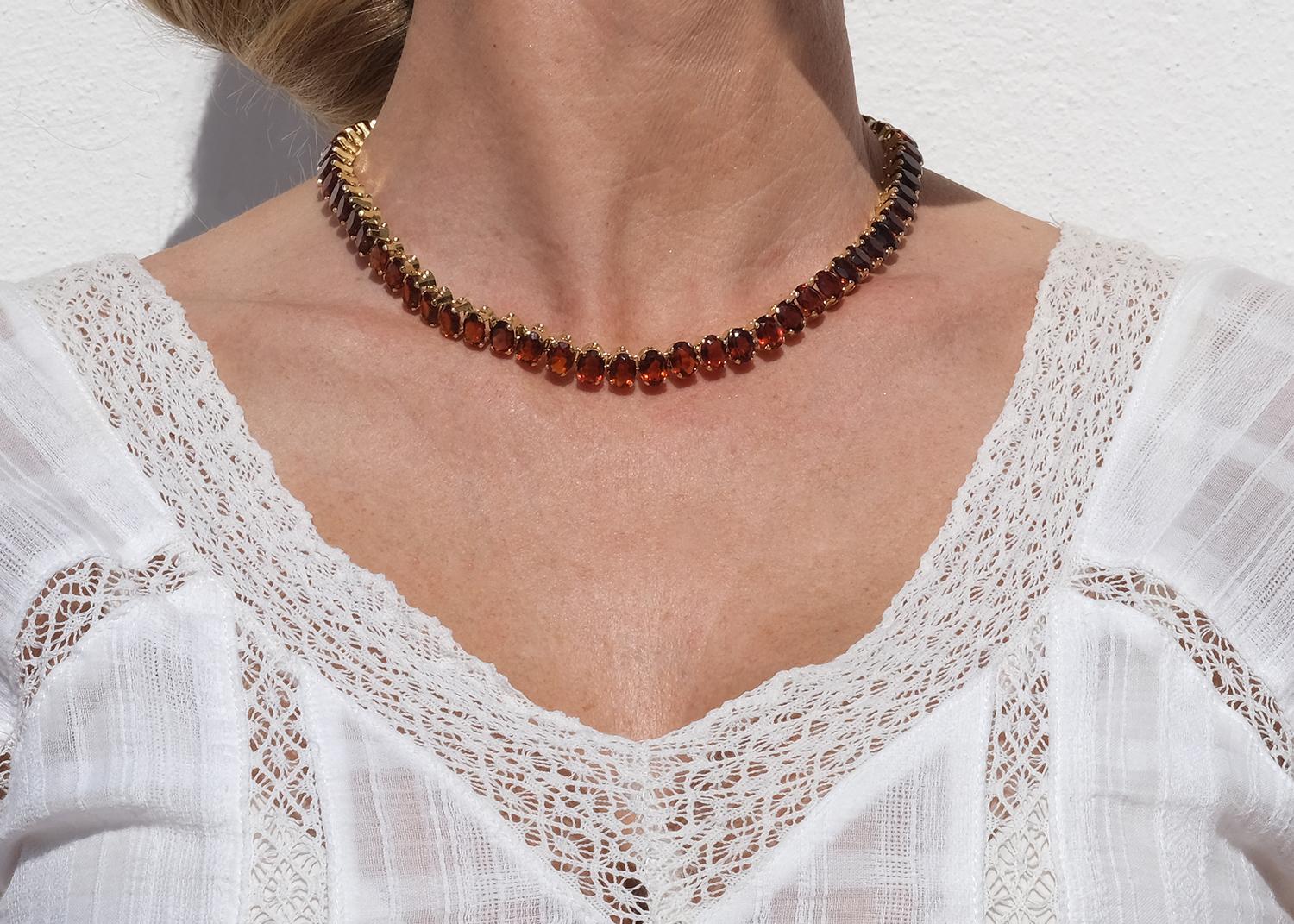 Vintage-Halskette aus 18 Karat Gold und Rauchquarz, Vintage, erste Hälfte des 19. Jahrhunderts im Angebot 2