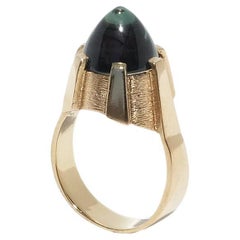Vintage 18k Gold and Synthetic Spinel Ring by Bengt Hallberg  Made 1962
