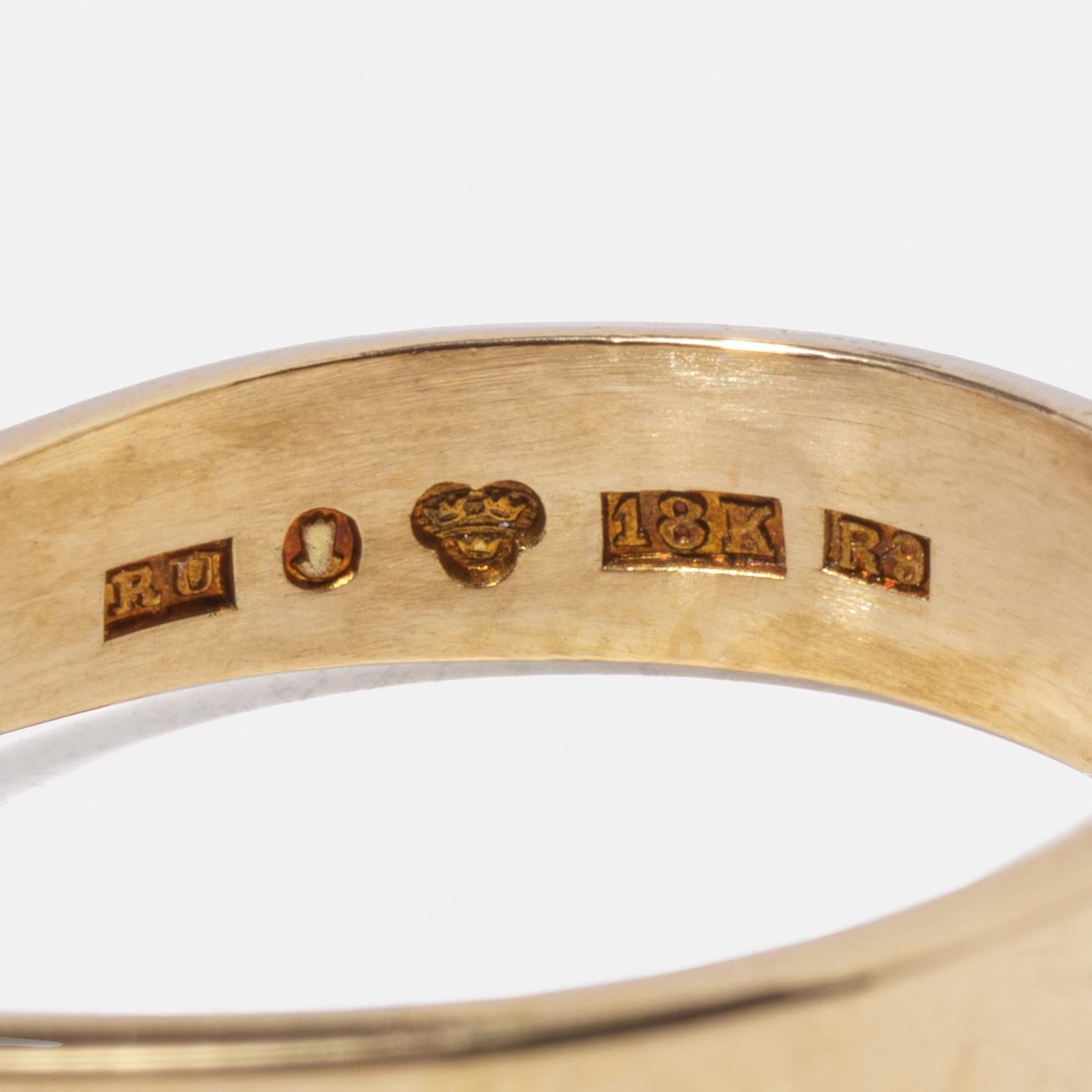 Vintage-Ring aus 18 Karat Gold und Turmalin von Rey Urban, hergestellt im Jahr 1967 1