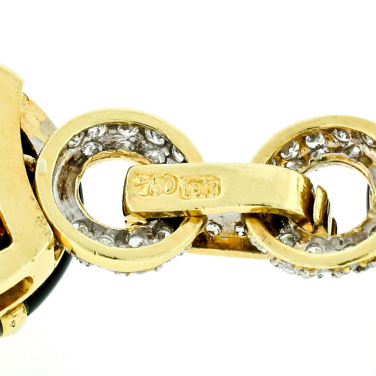 18 Karat Gold Angel Skin Coral Black Onyx Diamond Ring Necklace Earrings Set 3
