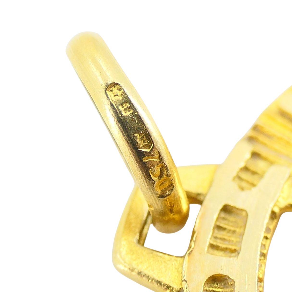 Ciondolo astrologico Zodiac d'epoca in oro 18 carati Aris in vendita 2