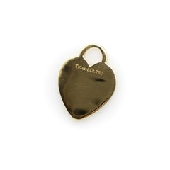 Vintage 18K Gold Blank Tiffany & Co. Heart Tag Charm