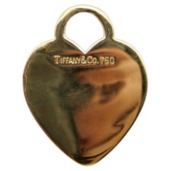 Vintage 18K Gold Blank Tiffany & Co. Heart Tag Charm