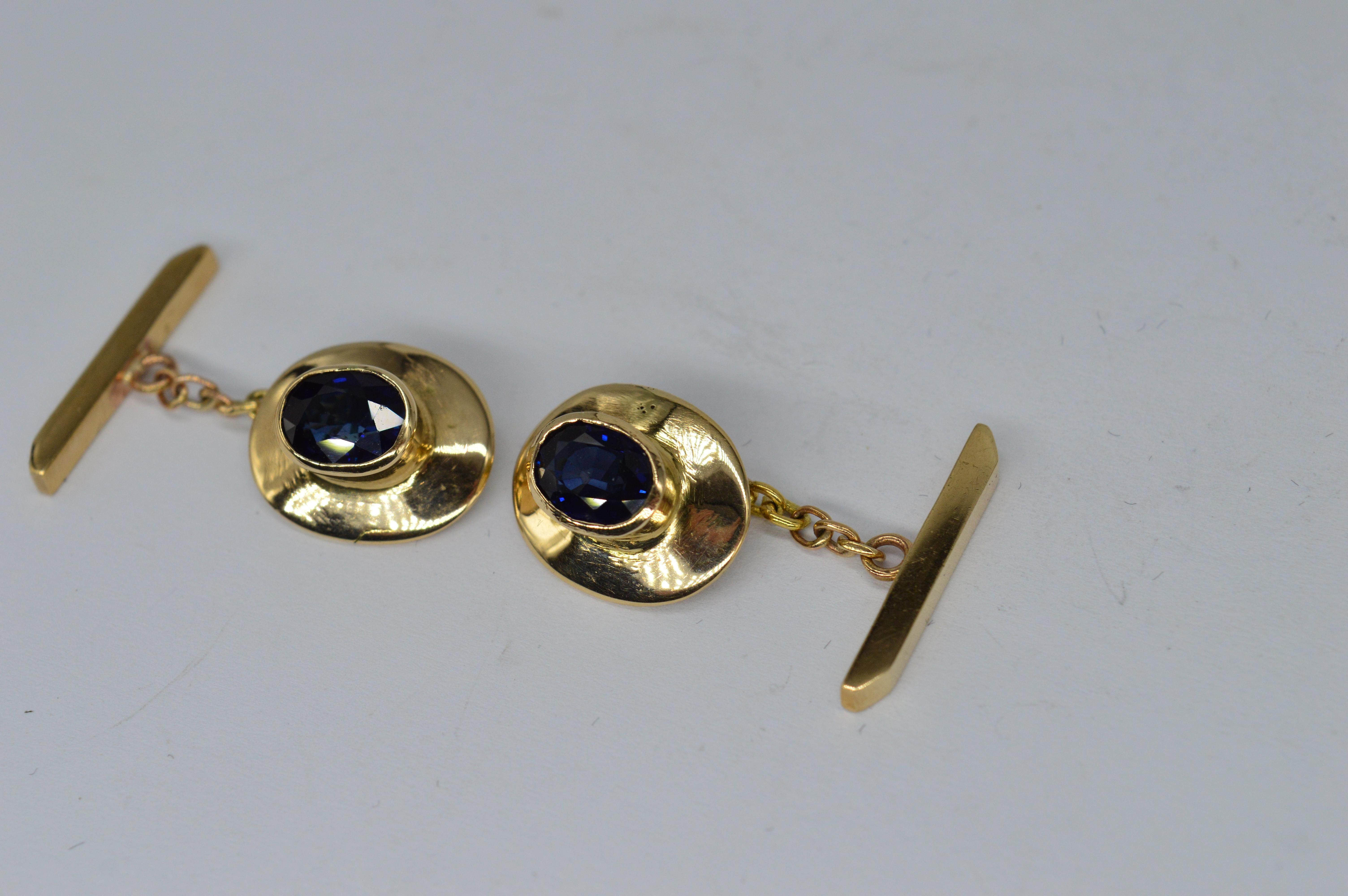 sapphire cufflinks