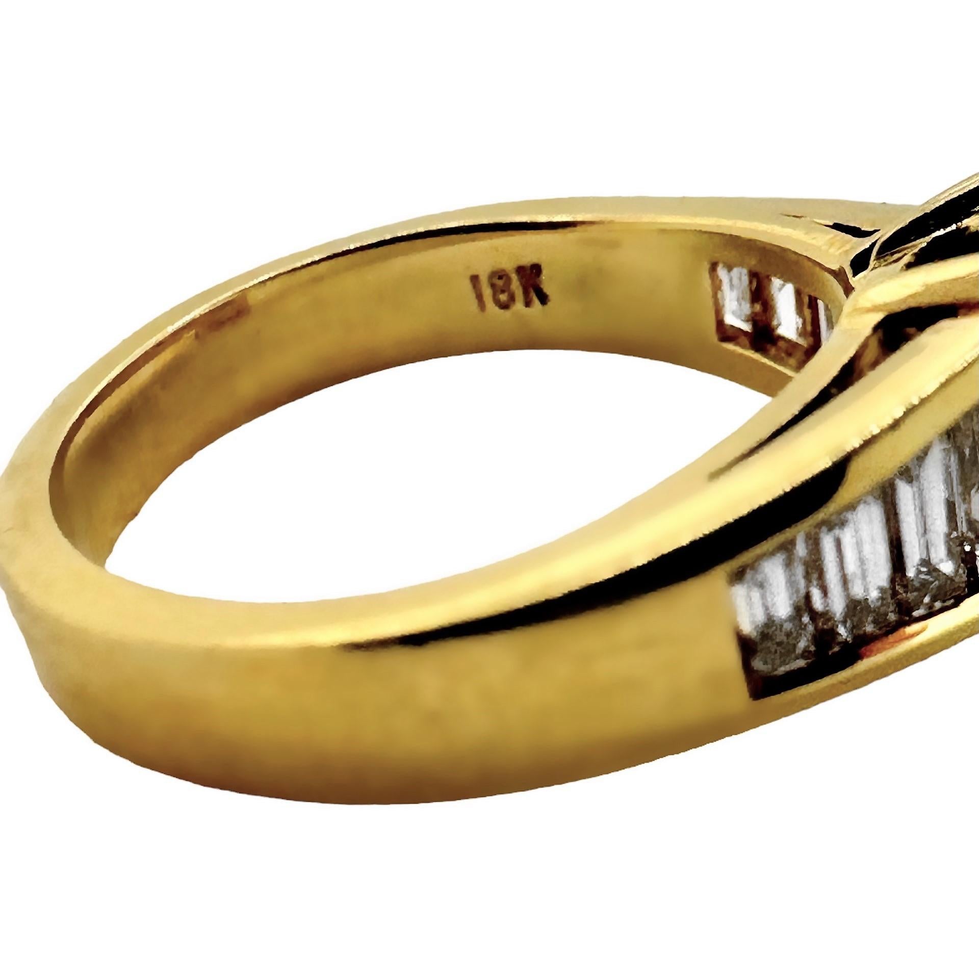 Vintage 18k Gold, Blue Sapphire, Golden Sapphire, Diamond Ring by Julius Cohen 1