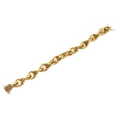 Vintage 18k Gold Bracelet Oval Links in 18 Karat