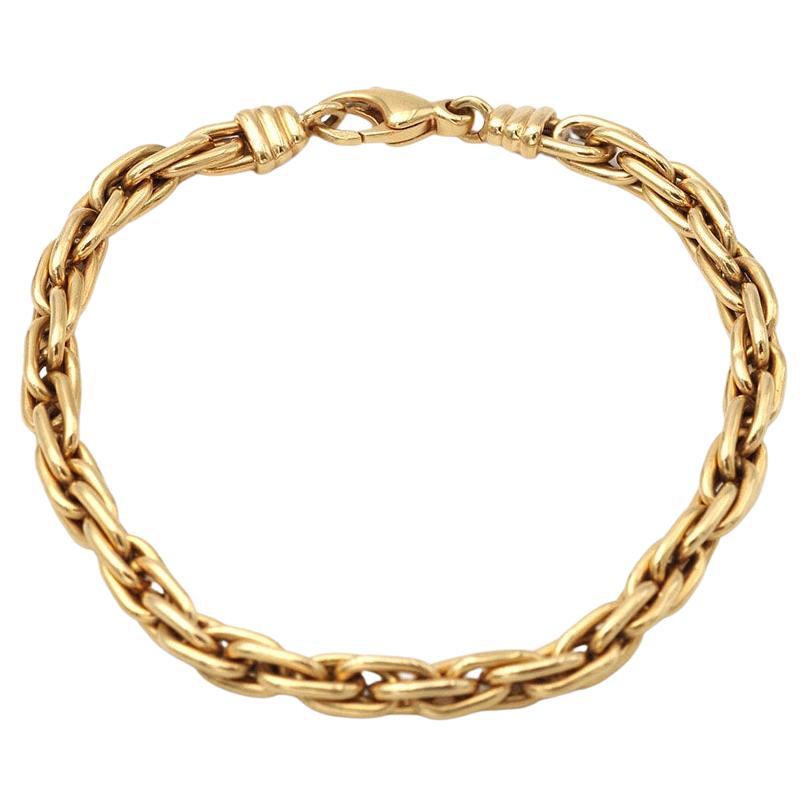 Vintage 18k gold bracelet, pre-owned bracelet, gold twisted bracelet