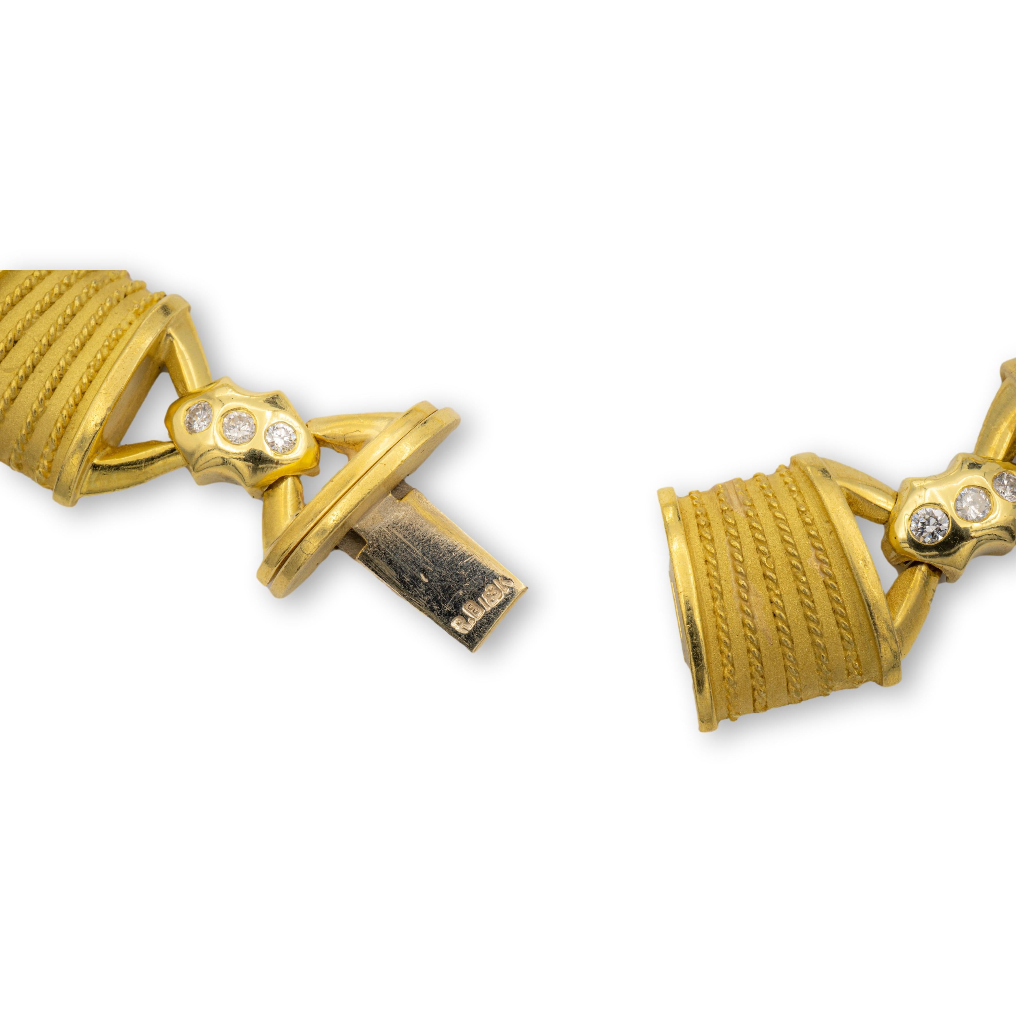 Etruscan Revival Vintage 18K Gold Cabochon Sapphire, Ruby, Emeralds Diamonds Choker Necklace