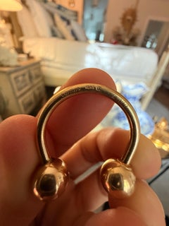 Vintage 18K Gold Cartier Key Ring, French Design, Circa 1990