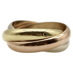 Anillo Trinity de Cartier de tres colores, de oro de 18 quilates, de estilo vintage
