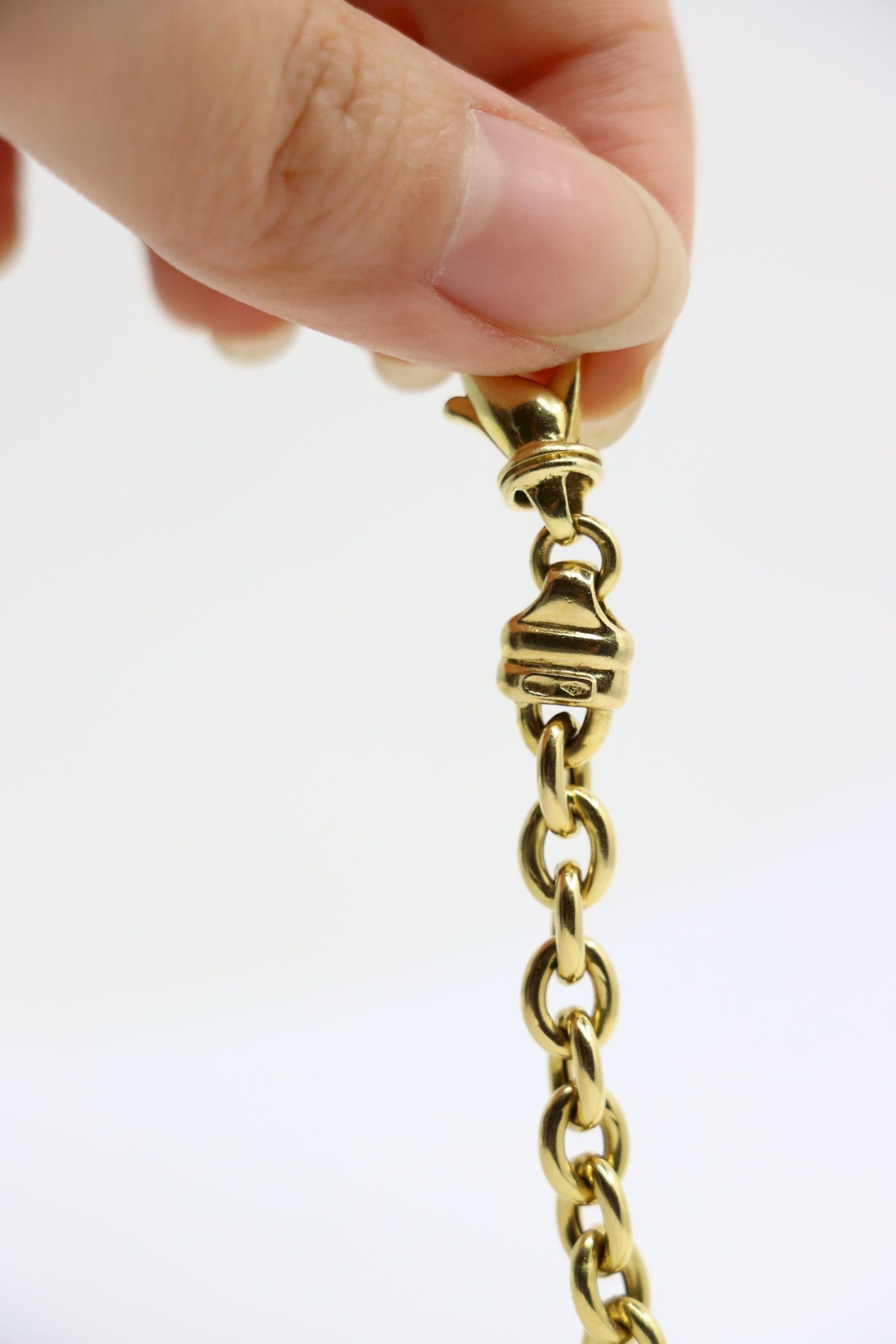 Vintage 18K Gold Chain Bracelet 7