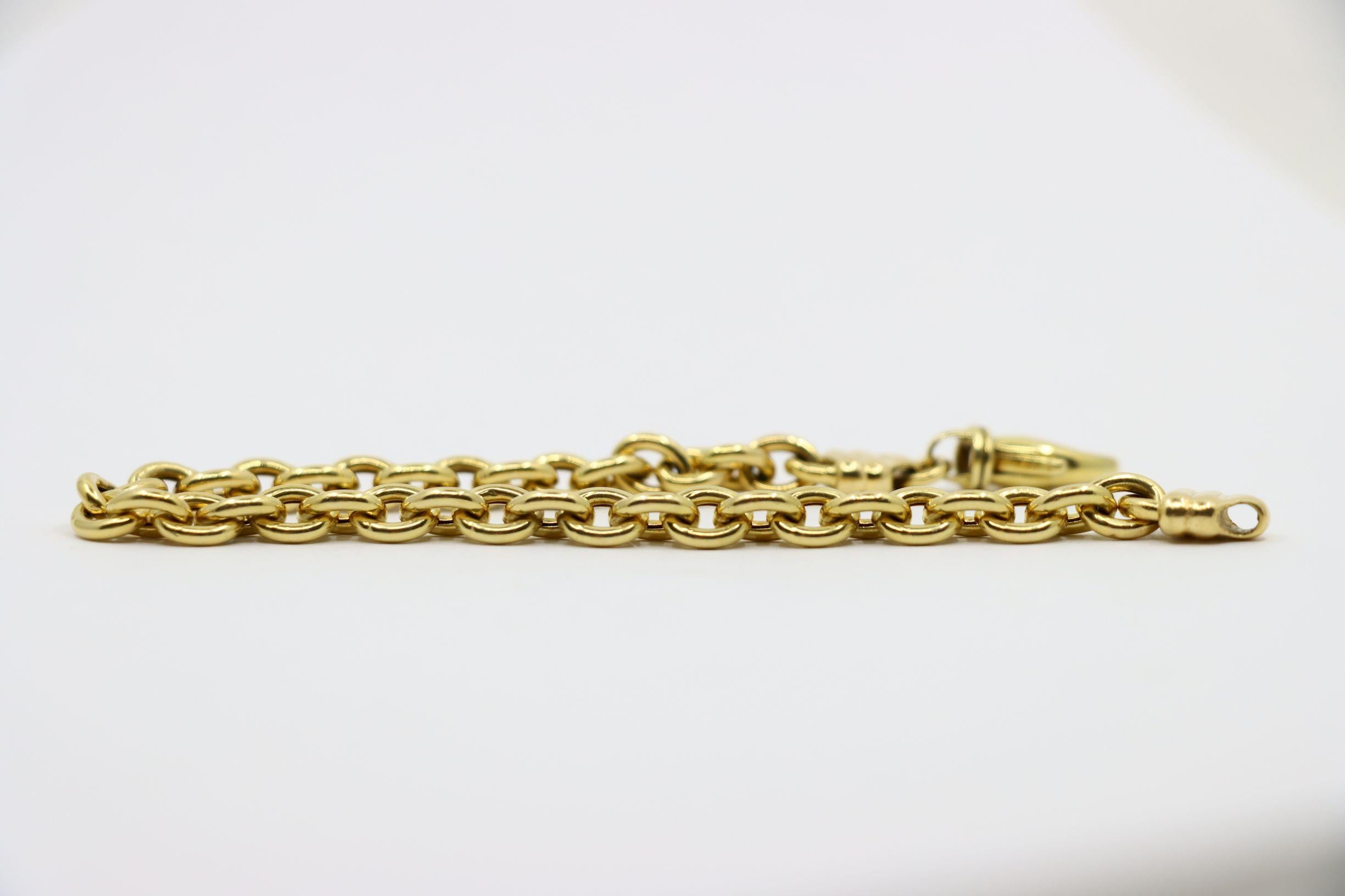 Vintage 18K Gold Chain Bracelet 8