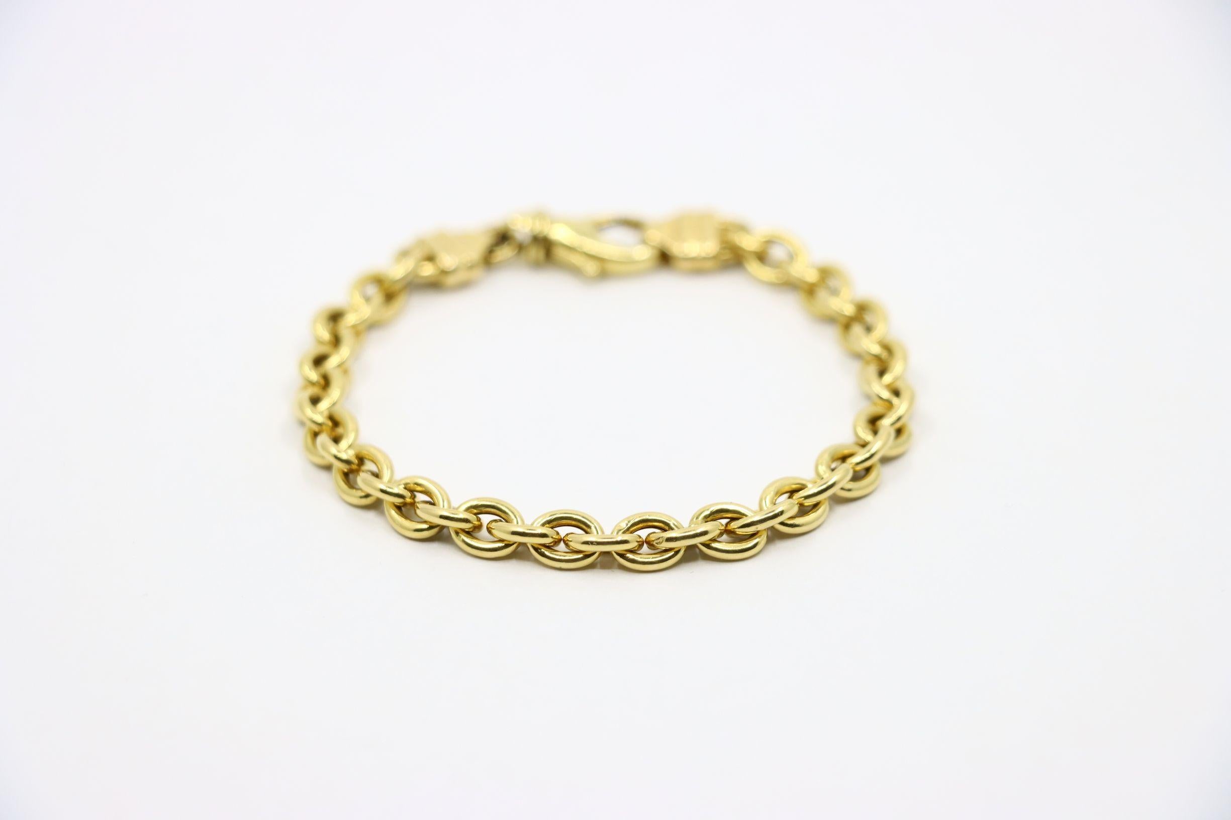 Vintage 18K Gold Chain Bracelet 1