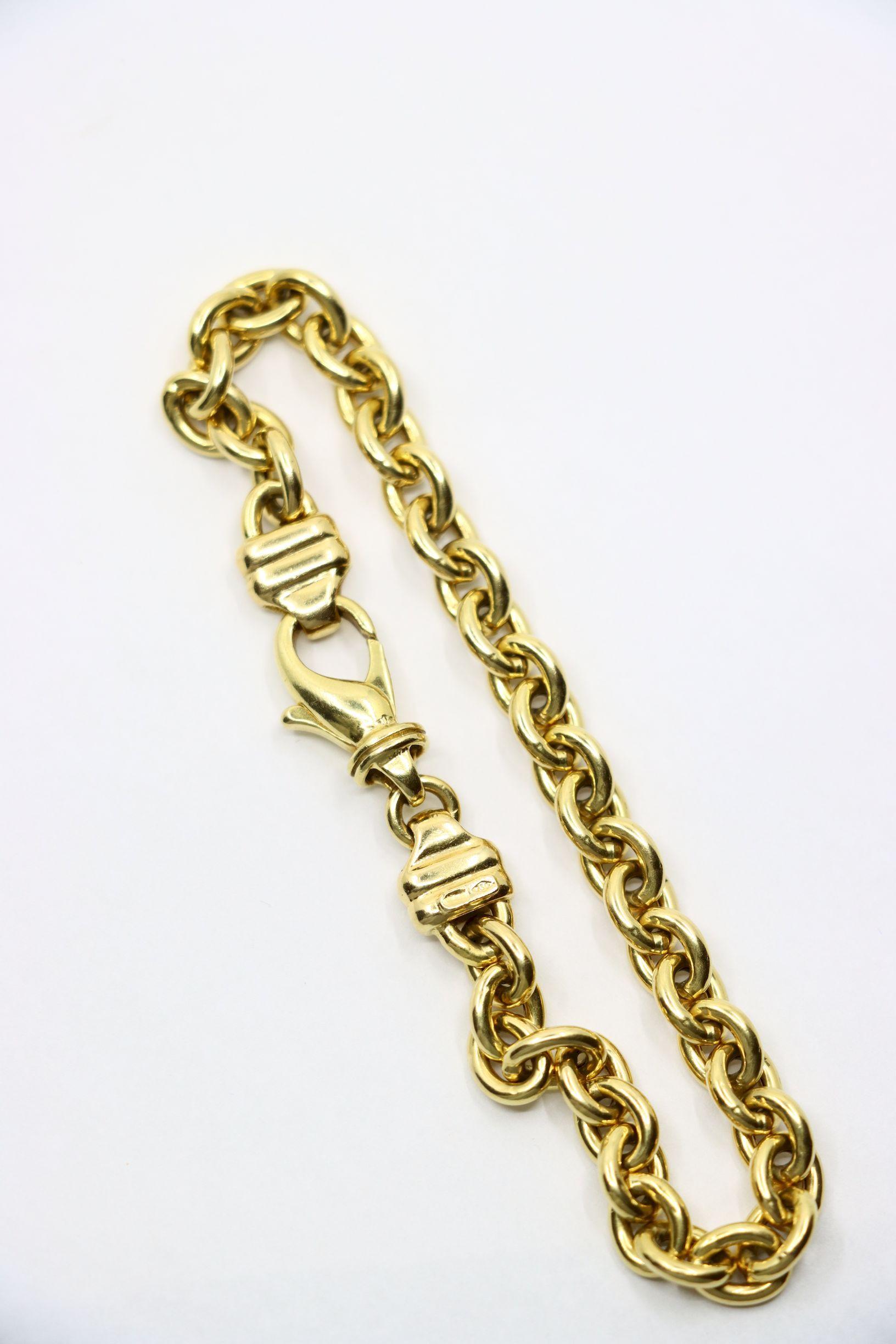 Vintage 18K Gold Chain Bracelet 3