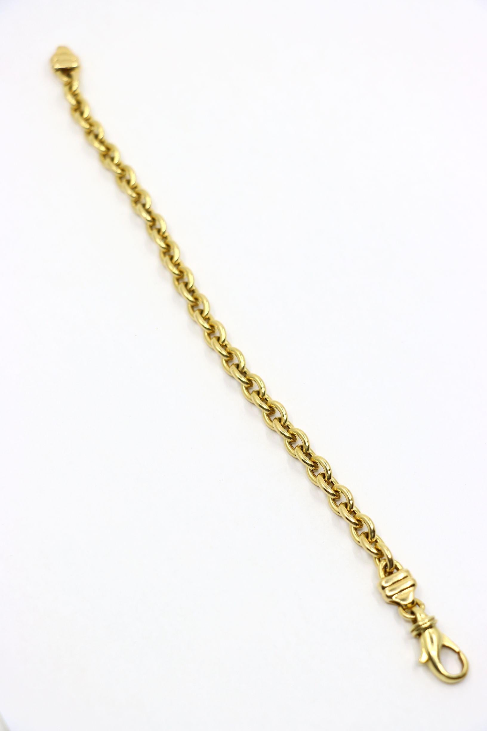 Vintage 18K Gold Chain Bracelet 5