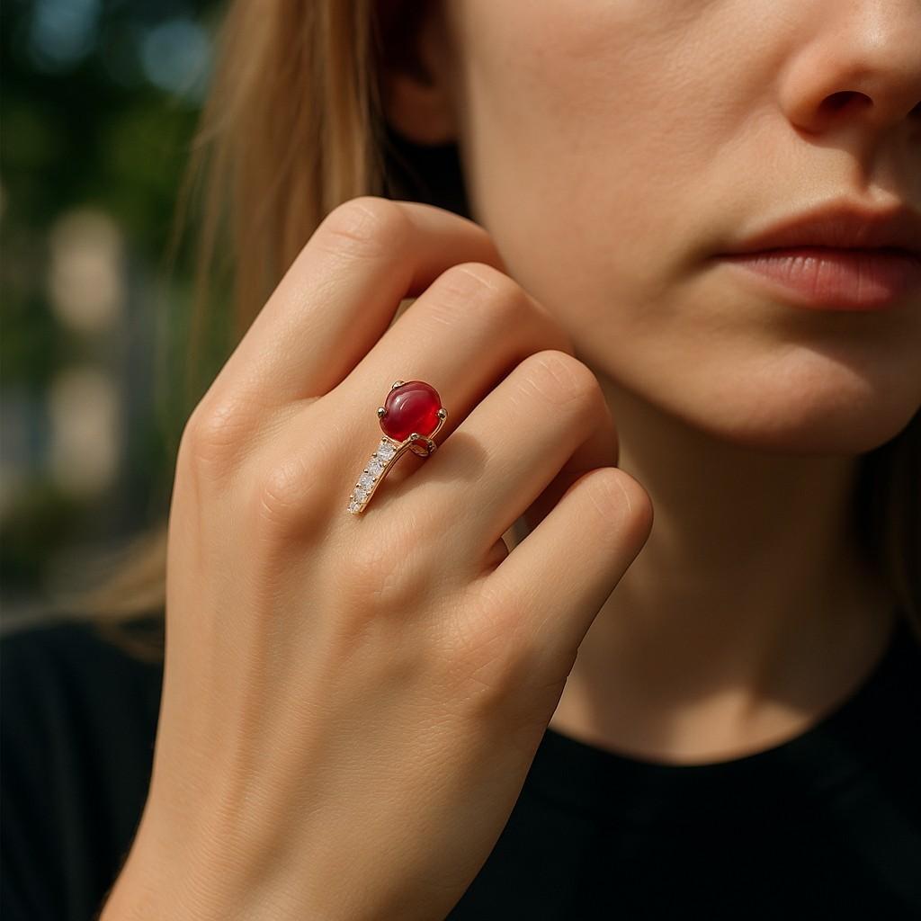 Cushion Cut Vintage 18K Gold Cushion Burma Ruby Weighing 2.10 Carat Diamond Engagement Ring For Sale