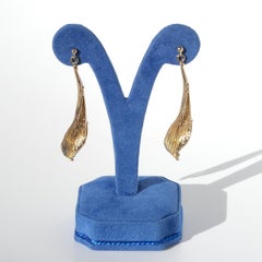 Vintage 18K Gold Dangling Earrings by Etsuko Minova