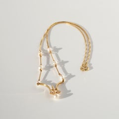 Vintage 18K Gold, Diamond and Pearl Necklace by Clausen & Co.