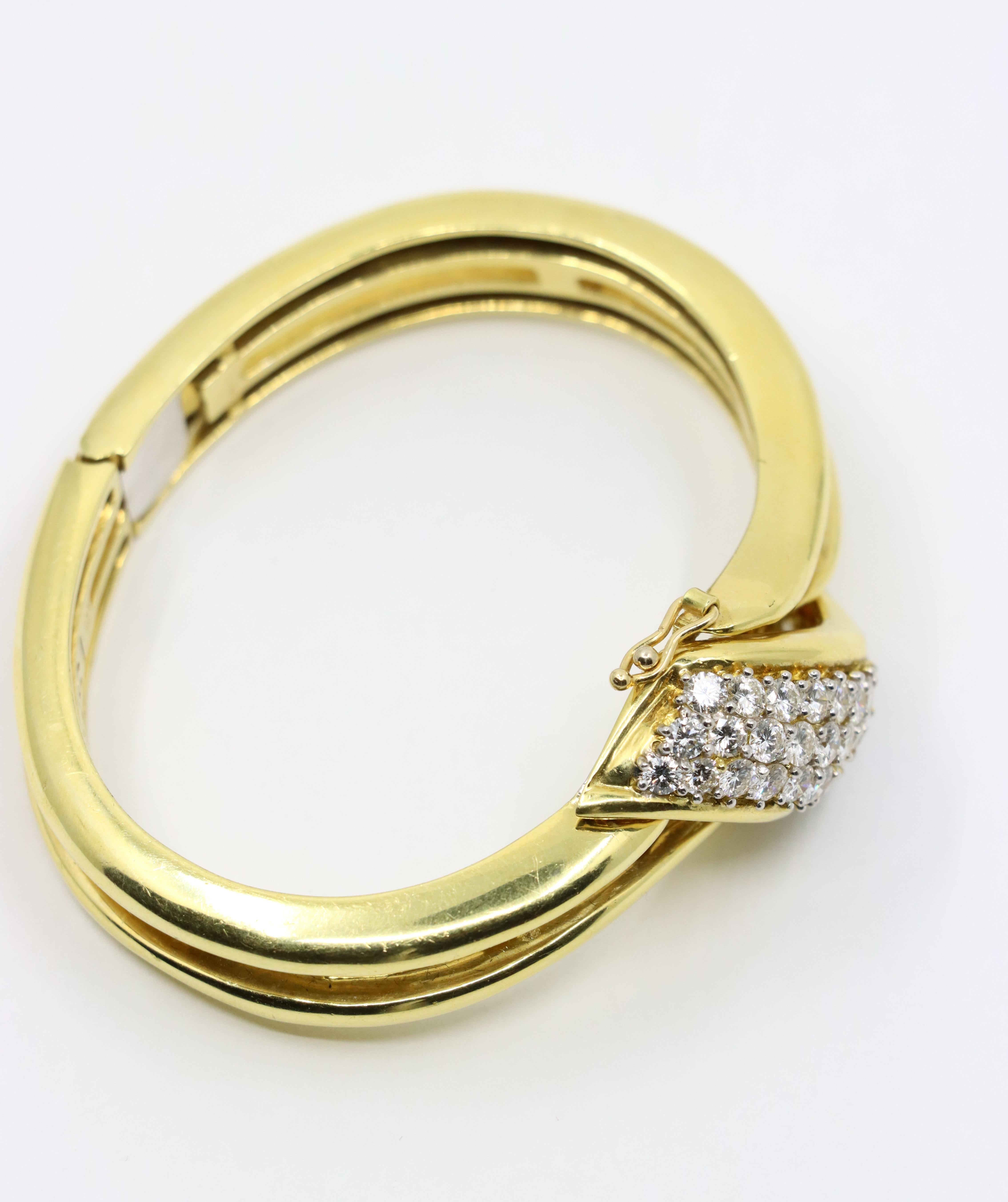Bracelet vintage en or 18K avec diamants en vente 5