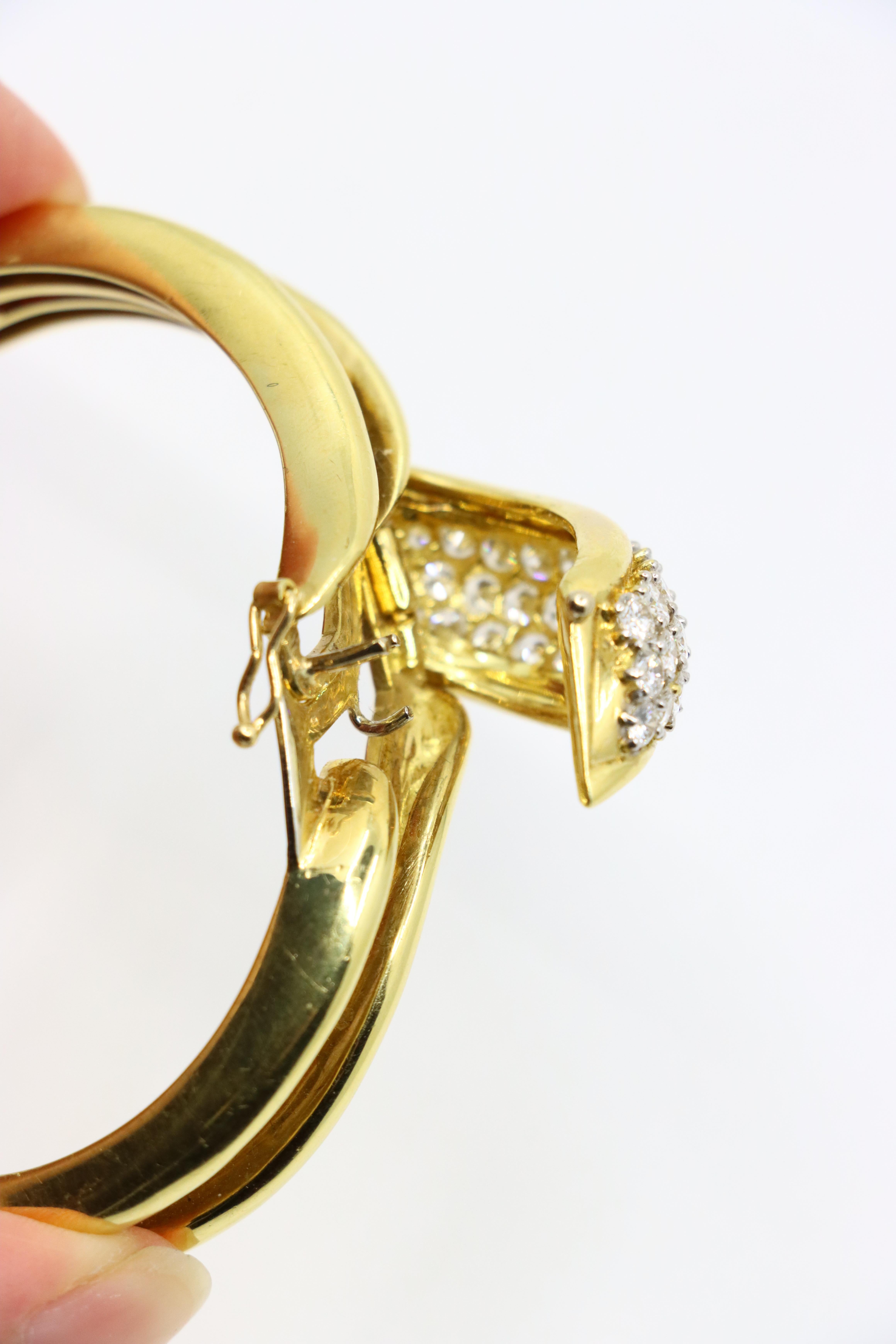 Bracelet vintage en or 18K avec diamants en vente 6