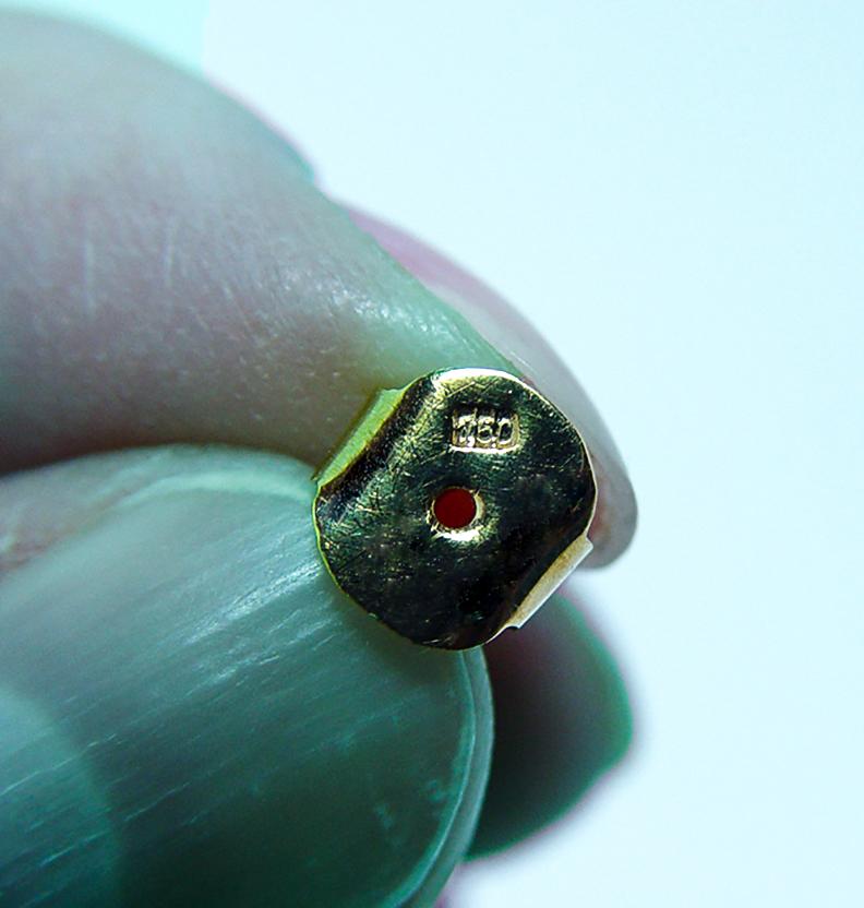 Vintage 18K Gold Diamant Briolette Ohrringe Organic Nature Estate im Angebot 2
