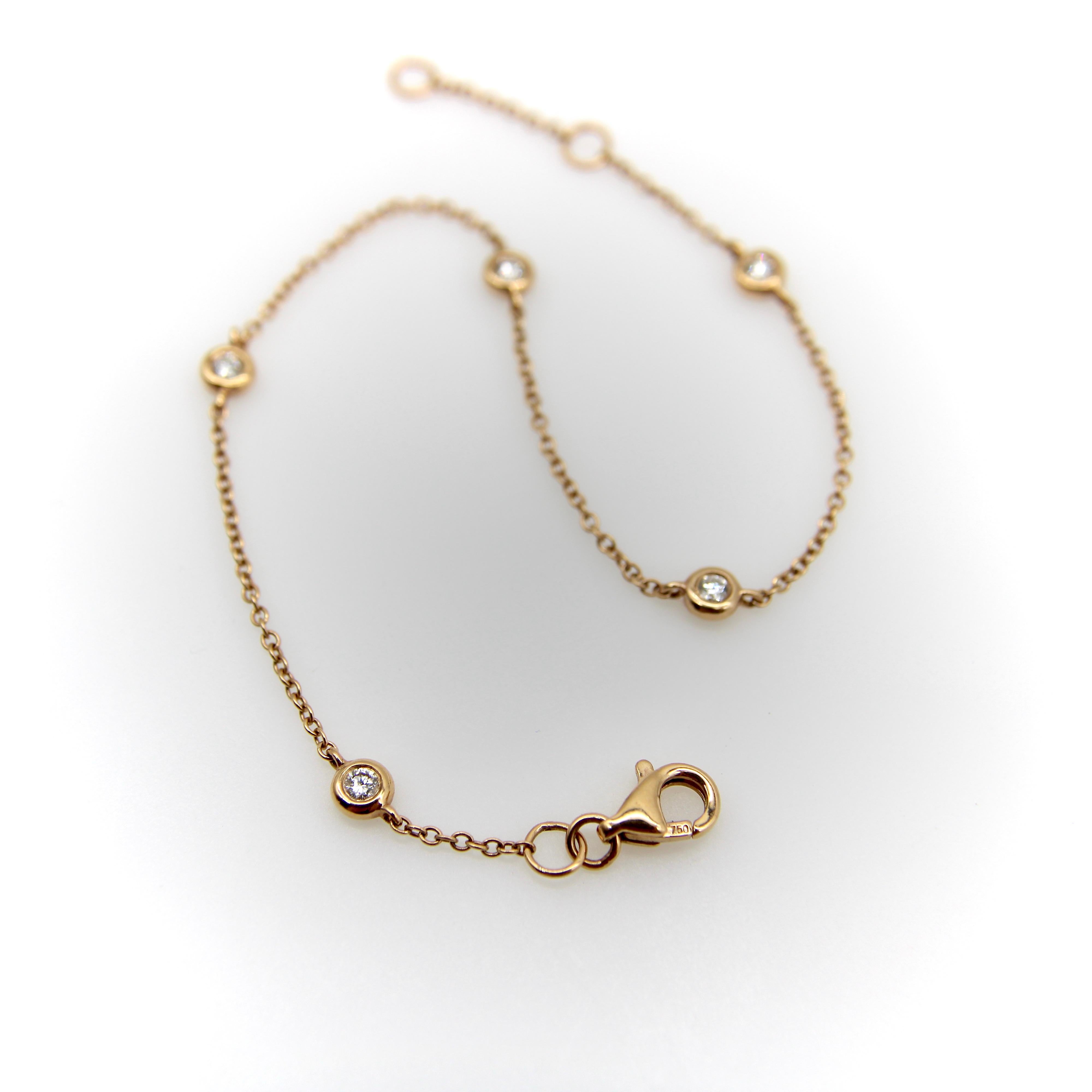 Moderno Bracciale vintage con diamanti in oro 18 carati in vendita