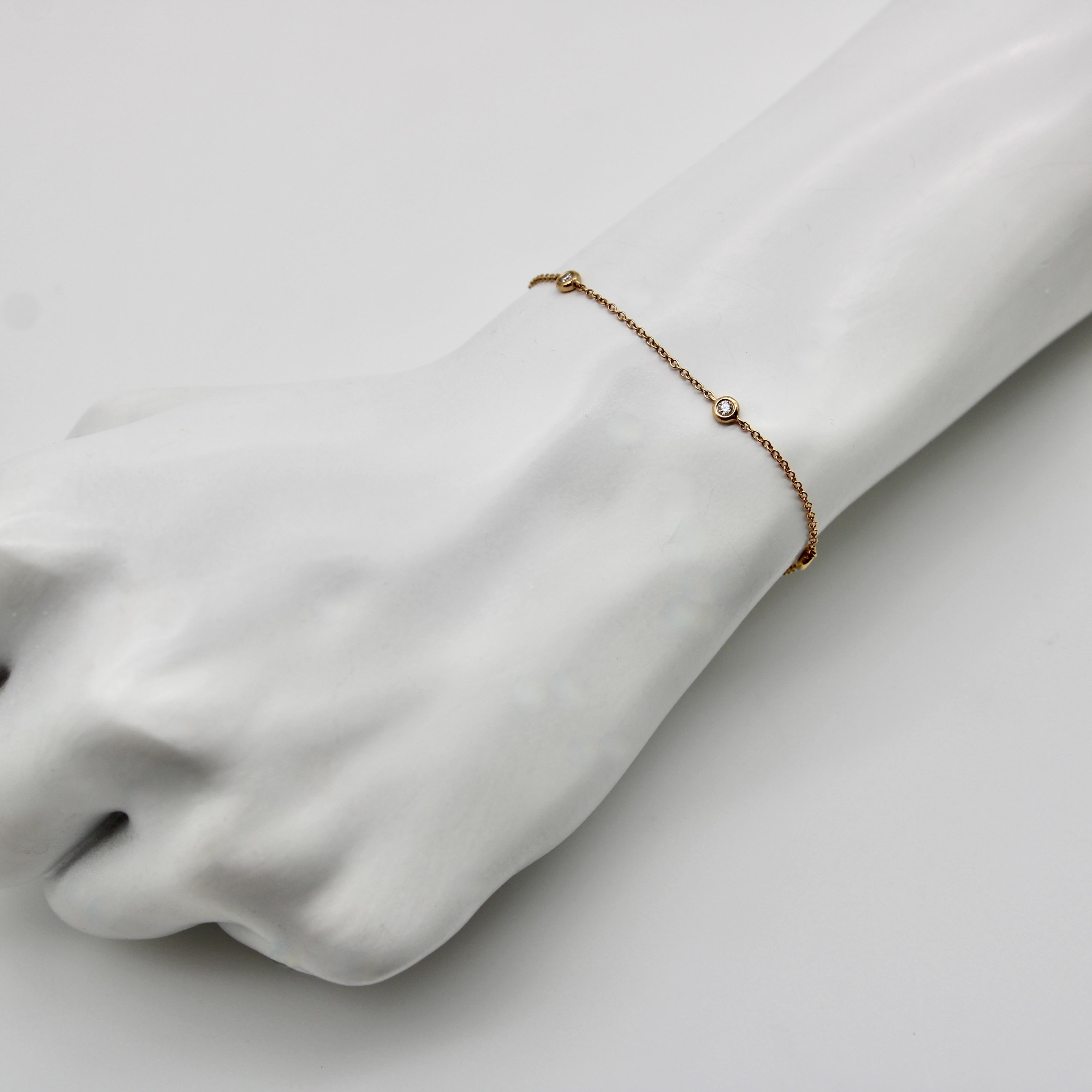 da uomo o donna Bracciale vintage con diamanti in oro 18 carati in vendita
