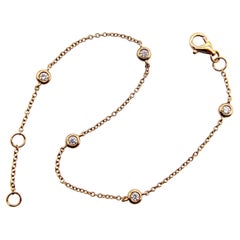 Vintage 18K Gold Diamond by the Yard Bracelet