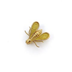 Vintage 18K Gold & Diamond Chaumet Bee Brooch
