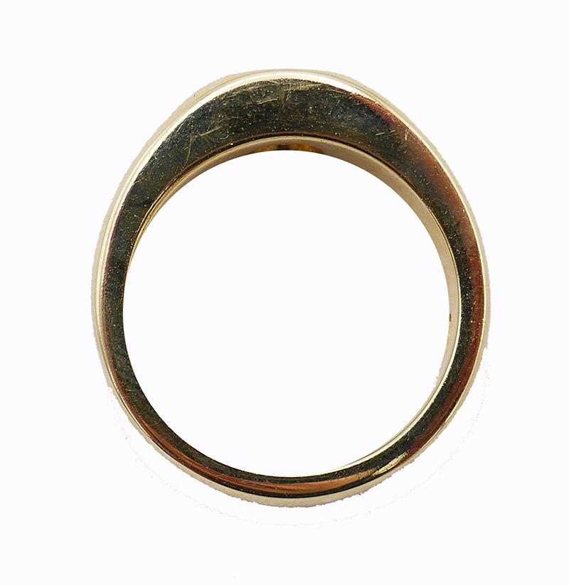 Women's or Men's Vintage 18k Gold Diamond Gypsy Ring Signed WB