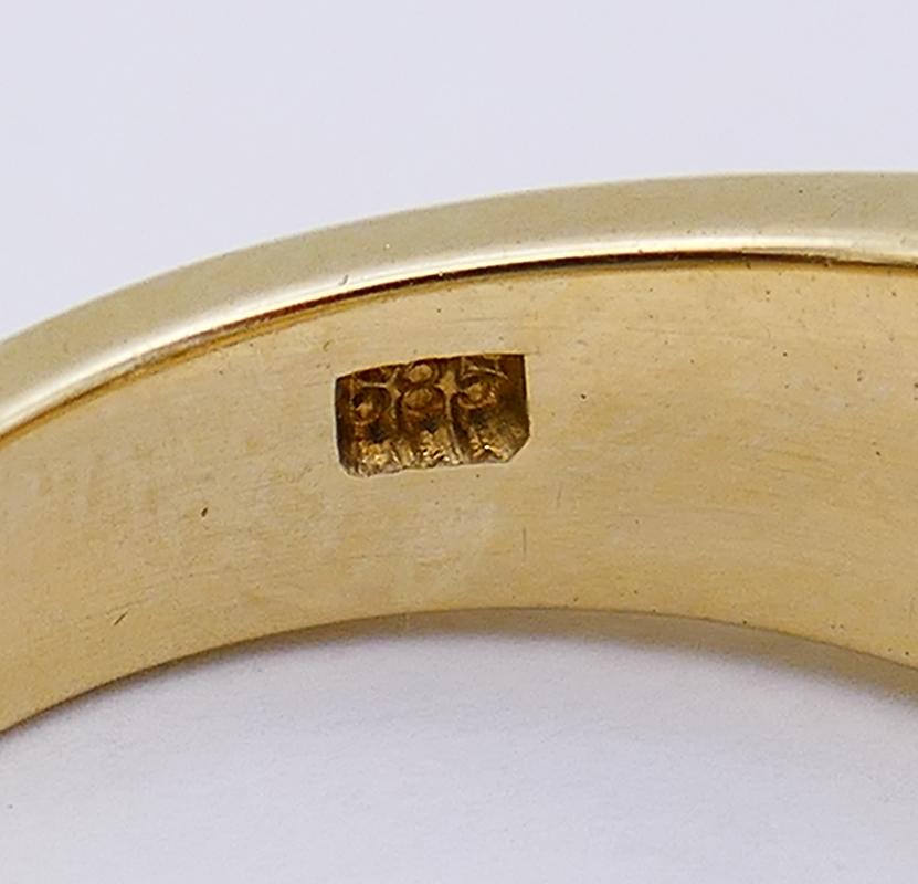18 Karat Gold Diamant Zigeunerring Signiert WB 1