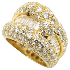 Anillo vintage de diamantes de oro de 18 quilates