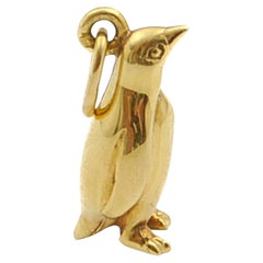 Vintage 18K Gold Emperor Penguin Charm Pendant