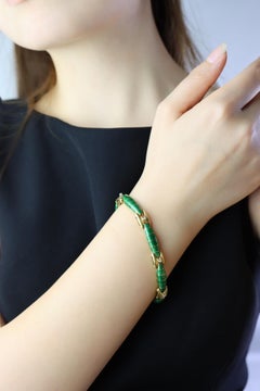 Vintage 18K Gold Enamel Diamond Bracelet