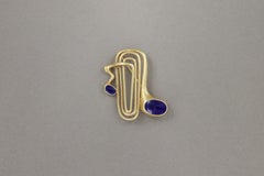 Vintage 18K Gold Enamel Musical Note Brooch by Ottaviani, 1970