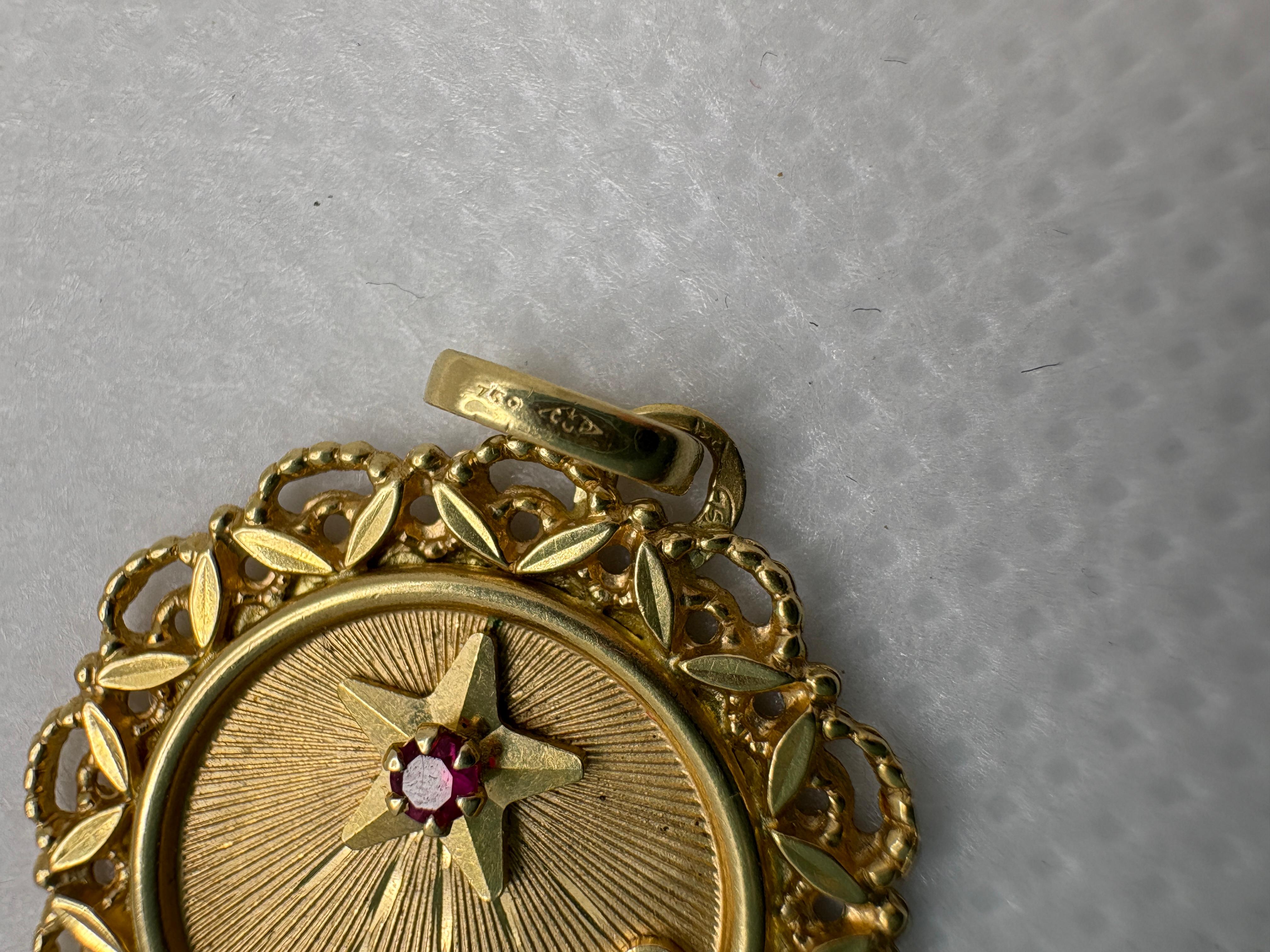 Pendentif vintage en or 18k 