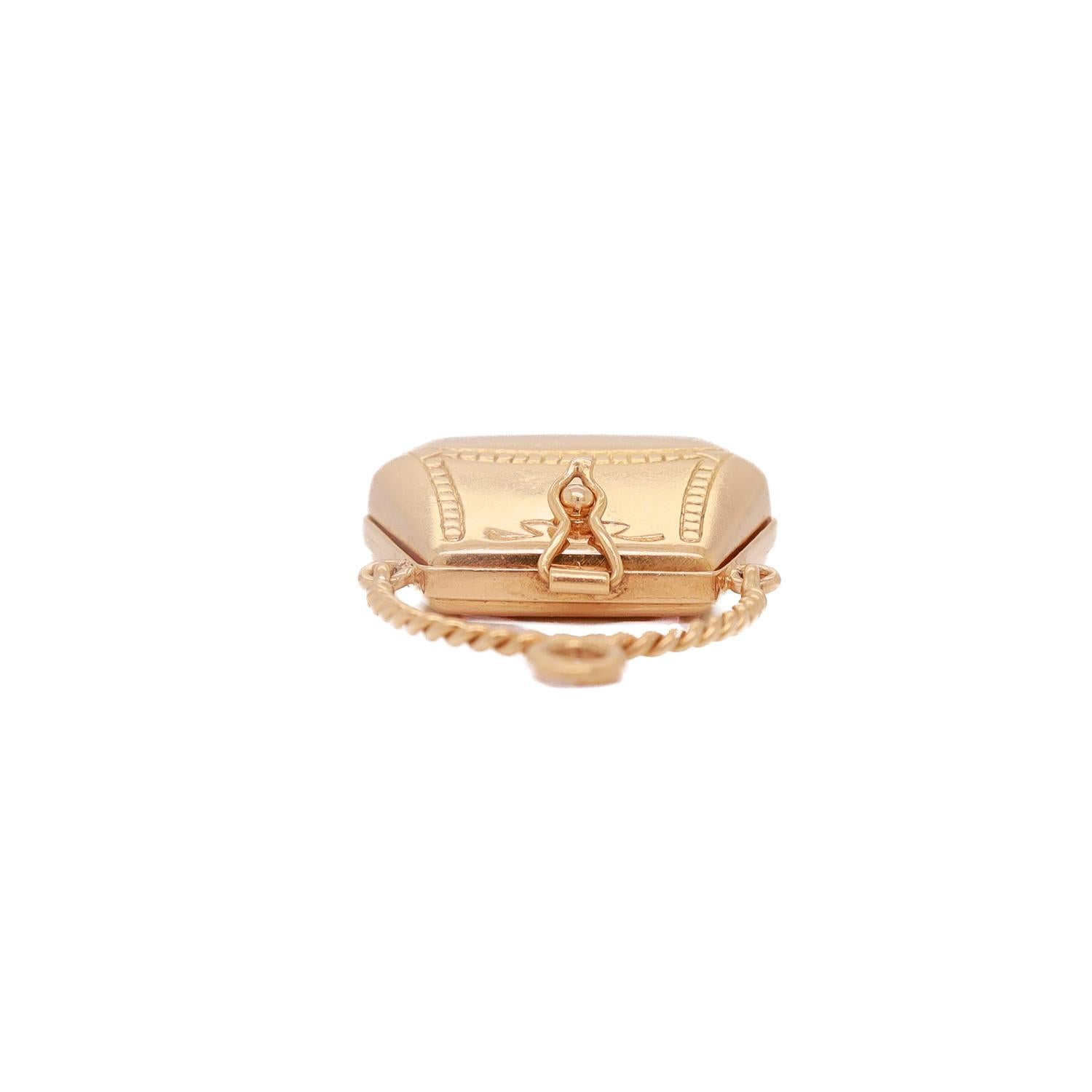 Vintage 18K Gold Figural Purse Charm or Pendant For Sale 4