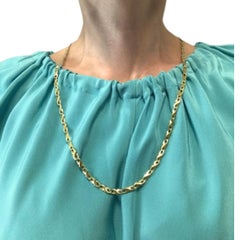 Vintage 18k Gold Abbildung Acht Link Kette Halskette