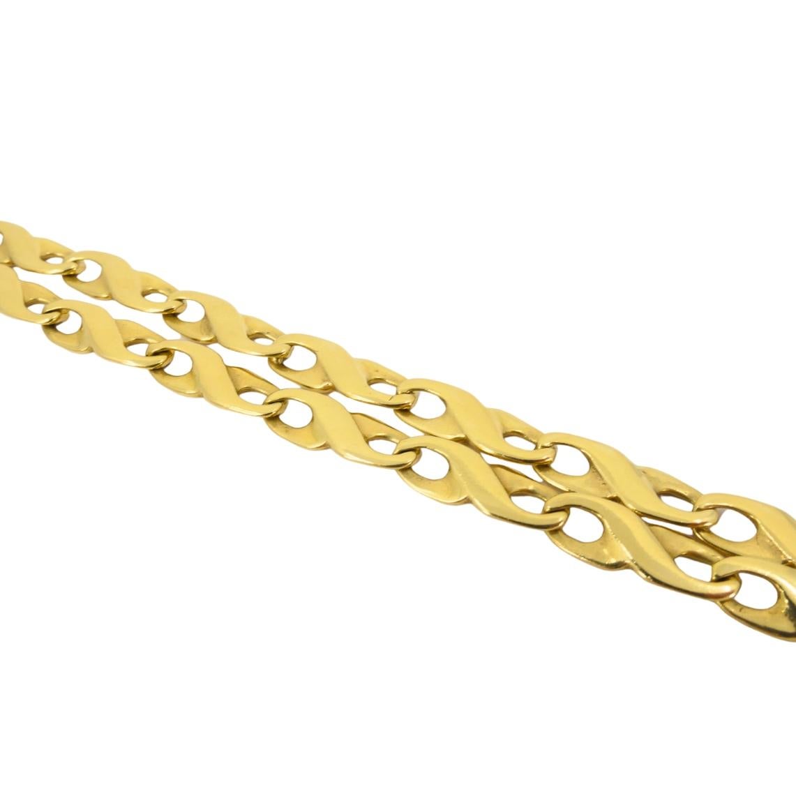 Vintage By, collana a catena con figure a otto in oro 18k in vendita 2