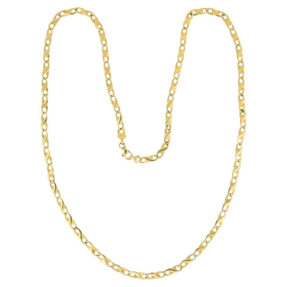 Vintage By, collana a catena con figure a otto in oro 18k